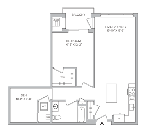 the illustration of the living room of a floor plan